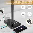 CHARYJOD Dimmable LED Desk Lamp with USB Charging Port Bright, 50 Lighting Modes Dual Swing Arm Architect Table Lamp Light Desk Lamp for Home Office Dorm Piano Nail