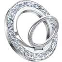 Lamicall Magnetic Phone Ring for MagSafe Grip - 2025 [Super Magnet] Stylish Ring Holder Stand with [Upgrade Gear Hinge], Mag Safe Accessories for iPhone 17 16 15 14 Pro Max Plus Air, Glitter Silver