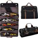 Roll Up Tool Bag Organizer for Men Heavy Duty Tool Wrap Roll Bag Organizers 15L Portable Rollup Toolbag Pouches for Wrenches, Sockets, Hand Tools for Mechanics & Electricians