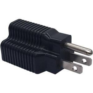 Nema 5-15P to 5-15R,5-15P to 5-20R 2 in 1 AC T Blade Power Adapter,15 Amp Household AC Plug to 20 Amp T Blade Power Adapter,Nema 5-15P to 5-15R/5-20R AC Power Adapter (1Pack)