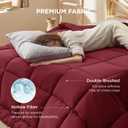 Bedsure Comforter Duvet Insert - Quilted Comforters King Size, All Season Duvet, GentleSoft Down Alternative Bedding Blanket, with 8 Tabs, Gifts for Women/Men, Red, King 90 x 102 Inches