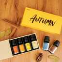 Autumn Essential Oils, MitFlor Fall Fragrance Oils for Candle Soap Making, 10ml x 6 Essential Oils for Diffusers for Home, Aromatherapy Gift Set for Halloween, Pumpkin Pie, Maple Syrup & Autumn Walk