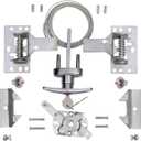 Garage Door Lock Kit with Spring Latch Including All Hardware Garage Door Lock Set Fits 1-3/8" Through 2" Thick Doors(Random Keyed) for Single/Double max Width to 18ft