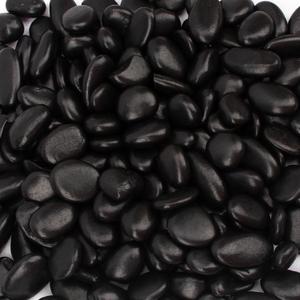18lbs Natural Polished Decorative Gravel - Small Black Stones, Aquarium Gravel & Garden Ornamental Pebbles