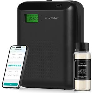 Scent Air Machine Starter Kit – Waterless Diffuser for Home & Commercial Use, Hotel Scent Diffuser Includes 100ml Essential Oil, WiFi/Bluetooth Control, 2000 sq.ft Coverage, WallMount & Desktop