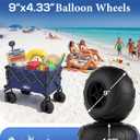 Beach Wagon with Big Balloon Wheels for Sand, 200L Large Collapsible Cart