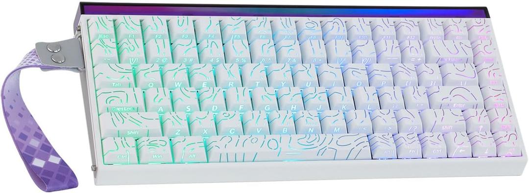 Aula Hero84 HE Wired Magnetic Gaming Keyboard, Rapid Hall Effect Keyboard with 0.01mm Adjustable Actuation, 8kHz Polling, 5-Layer Sound Dampening, RGB Lightbox & Backlit (White)