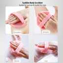 Suddies Body Scrubber, Silicone Body Scrubber, Silicone Loofah, Body Scrub Brush for Effective Showering Exfoliation, Travel Loofah for Women & Men for Delicate Skin (Green)