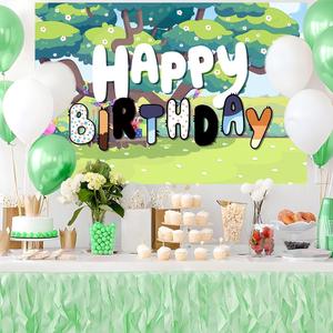 Blue Dog Birthday Party Backdrop, 3x5ft Blue Dog Theme Party Supplies Banner Cartoon Dog Party Background Decoration for Party, Birthday
