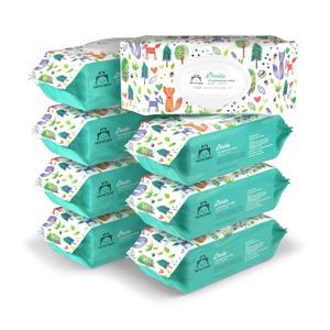 Amazon Basics Gentle Fragrance Free Baby Wipes, Hypoallergenic, Sensitive Skin, Unscented, 800 Count (5 Packs of 100)