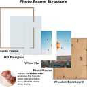 JCJMY 16x20 Picture Frame with 11x14 Mat, Display Photo 11x14 with Mat or 16 x 20 Without Mat, Wall Hanging Large 16 by 20 Poster Frame with Plexiglass, Rustic Brown