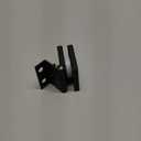 Mini Hinge Mount for Shower Doors, Aluminum Matte Black Finish - Fits 1/4 Inch Framed-Glass Shower Doors for Residential Use