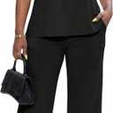 Ekaliy Womens 2 Piece Outfits Casual Sleeveless Lounge Set Summer Tracksuits Matching Sets Beach Fashion Clothes (Black, L)