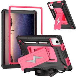 DETUOSI Case for Lenovo Tab M11 (TB-330FU/TB-330XU) 11 inch /K11/Xiaoxin Pad 2024, Heavy Duty Protection Shockproof Rugged Cover for Lenovo Tab M11 Case with Stand and Shoulder Strap