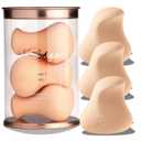 Original Beauty Blender Makeup Sponge Applicator for Powder, Cream & Liquid, Beauty Tools Puff, Streak Free Application, Vegan, Cruelty Free Made in USA, Peach (3 Pieces) (1 Count (Pack of 3))