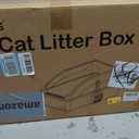 2PACK Stainless Steel Cat Litter Box, XL High Sides Litter Box, Light Grey