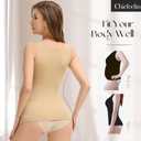 Women Shapewear Tank Tops Tummy Control Shapewear Camisole (M)