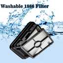 Crosswave Brush Roll Replacement and 1866 Replacement Filters for Bissel CrossWave 2306A CrossWave 1785 Series Vacuum (3 Pack 2460 Multi-Surface Brush Rolls & 3 Pack 1866 Vacuum Filters)