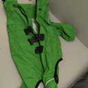 Lovelonglong Waterproof Dog Raincoat  4-Leg Full Body Dog Rain Suit with Reflective Strips & Leash Opening, Outdoor Dog Jacket for Rainy Weather (L (back 15"), Green)