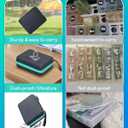 Monthly Pill Organizer 2 Times a Day, with Portable Hard Shell, Pill Cutter, 31-Day Box, Plastic Opening Pick, Monthly & Weekly Stickers, Convenient Medication Management (Black, 2 Times a Day)