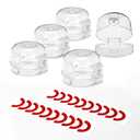 Stove Knob Covers for Child Safety 5 Packs Babepai Upgraded Double-Key Design Universal Size Baby Safety Gas Oven Knob Covers Stove Guard Kid Proofing (Clear)