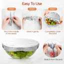 2 x 100 Pcs Reusable Aluminum Foil Food Covers, Insulation Cover Lids for Food