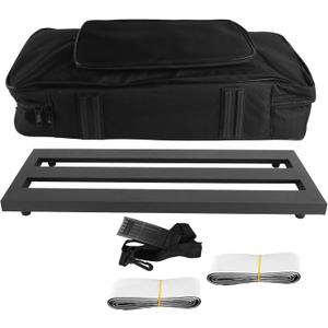 FLEXMAN Guitar Pedal Board, Portable Large Guitar Effect Pedalboard Accessory, Aluminum Alloy Guitar Guitar Effects Pedal Board with Bag (PB 2)
