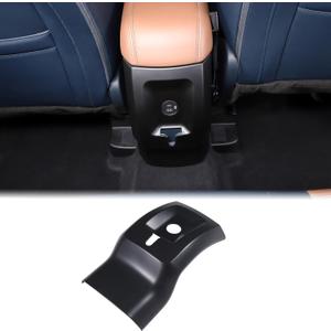 Car Rear Air Conditioning Vent Outlet Cover Compatible with Ford Maverick 2022+ Rear Central Armrest Air Conditioning Vent Decor Frame Rear Air Vent Cover Protective Panel Trim Interior Accessories (Matte Black)