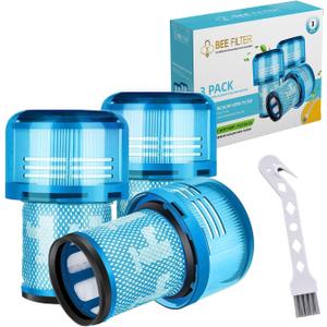 Dyson V12 Filter, 3-Pack Premium True HEPA Replacement Filters compatible with Dyson V12, V12 Detect, V12 Detect Slim, V12 Detect Slim Absolute, V12 Filter Replacement, Part no. 971517-01