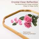 24"x18" Gold Scalloped Mirror for Bathroom, Rust-Proof Metal Frame