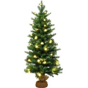 3Ft Pre-Lit Spruce Tabletop Christmas Tree Lights Timer