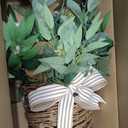 20" Spring Easter Floral Basket Wreath for Front Door, Artificial White Magnolia Yellow Tulip Door Basket Decor, Spring Easter Basket Hanger for Farmhouse Home Wall Door, Spring/Summer/Easter Wreath