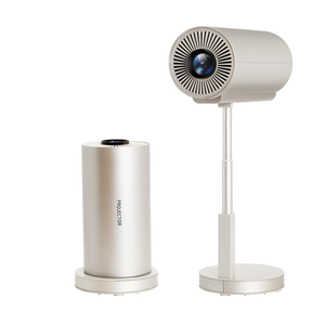 Mini Projector with WiFi and Bluetooth, 1080P Portable Movie Projector with 500 ANSI Lumens, Smart Android TV Projector Builtin Netflix/YouTube, Electric Focus, for Bedroom and Apartment（Rose Gold）