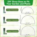 Garden Mesh Netting Kit for Raised Beds, 10x30FT Green Garden Netting 6 Sets Fiberglass Garden Hoops, Row Cover Garden Netting Pest Barrier Plant Protection for Vegetable Flowers Fruits