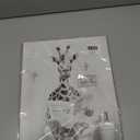 Funny Toilet Giraffe Bathroom Decor: Kids Bathroom Pictures Black And Black And White Canvas Wall Art Framed 12"x15"-A