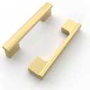 FILTA 3.75 Inch(96mm) Hole Centers Gold Cabinet Handles(Set of 10),Stylish Gold Handles for Cabinets Kitchen Cabinet Pulls Cabinet Hardware for Cabinets Cupboard Drawer
