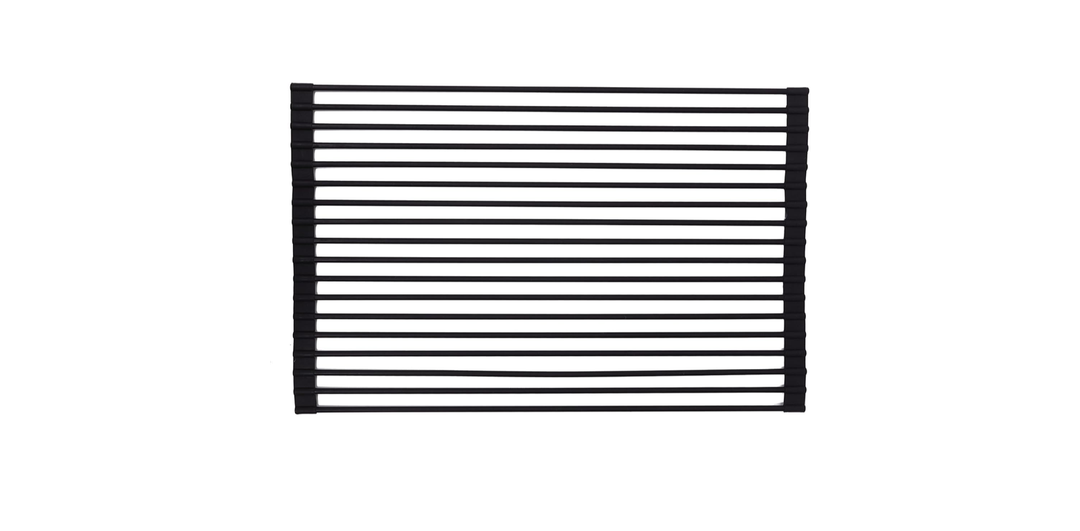 Multi-Purpose Over The Sink Roll-Up Drying Rack, Black, Size 13*18 inch