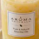 Aroma Naturals Essential Oil Orange and Lemongrass Scented Pillar Candle, Ambiance, 2.5 inch x 4 inch, Yellow