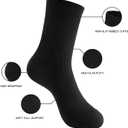 J-BOX Crew Socks for Women Casual Cotton Socks Soft Breathable Dress Socks 10 Pairs