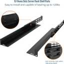 Tecmojo 1U Universal Rack Mount Rails,4-Post Server Rack Shelf Rail with 20.9"-32" Adjustable Depth Fit for Non-Rack Mountable Server/Networking/AV/IT Equipment, Half Depth