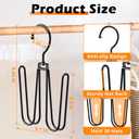 2 Pack Black Hat Organizer for Closet, Hat Organizer for Baseball Caps, Hat Hooks for Wall, Baseball Hat Storage Organizer, 360Rotation Space Saving Cap Organizer for Hats,Scarves,Ties,Belts