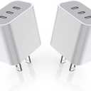 iPhone 16 Charger Block,USB C Charger [2 Pack] 35W 3-Port Wall Cube Fast Type C Charging Block PD Power Adapter for iPhone 16/16 Pro Max/15/15Pro/14/14 Pro/13 Pro Max/12/11, iPad,Galaxy,Pixel 4/3
