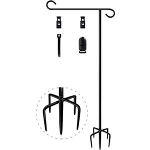 Balie Space 49 Inch Garden Yard Flag Stand Holder with 5 Forked Base for 12 X 18 Sign Decoration, 1 Pack