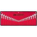 24-Piece All-Purpose Master Combination Wrench Set with Roll-up Pouch | SAE 1/4” to 1”, Metric 8mm to 24mm | Perfect for General Household, Garage, Auto Repairs, Car, Truck, Boat, and Travel Emergency