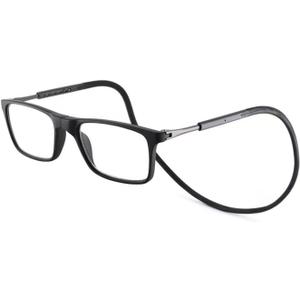 Magnetic Blue Light Blocking Reading Glasses for Presbyopia, Blue Light Filter, and Interchangeable Adjustable Straps (Black)