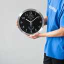 hito14 Inch Wall Clock Silent Non-Ticking Modern Wall Clocks Battery Operated - Analog Classic Clock for Office, Home, Bathroom, Kitchen, Bedroom, School, Living Room(Black)