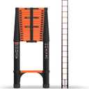 20.3 FT Telescoping Ladder, Aluminum Extension Ladder, 330 lbs Load Capacity, Multi-Purpose Collapsible Ladder for Home and Work; Orange