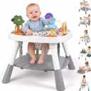 6-in-1 Baby Activity Center, Stationary Standing Activity Table (White)