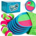 Toss and Catch Ball Set Upgraded - Kids Toys Outdoor Games for Whole Family - Water-Resistant Great for Beach Pool Yard Games - Classic Gift for Boys Girls 3 4 5 6 7 8 9 10 11 12+ Years Old (Pink)