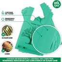 200 Pack Thank You Bags Disposable Eco Grocery T-Shirt Bag with Handles for Supermarket, Groceries, Produce, Shopping, Trash, Small Commercially Compostable Baggies Bulk